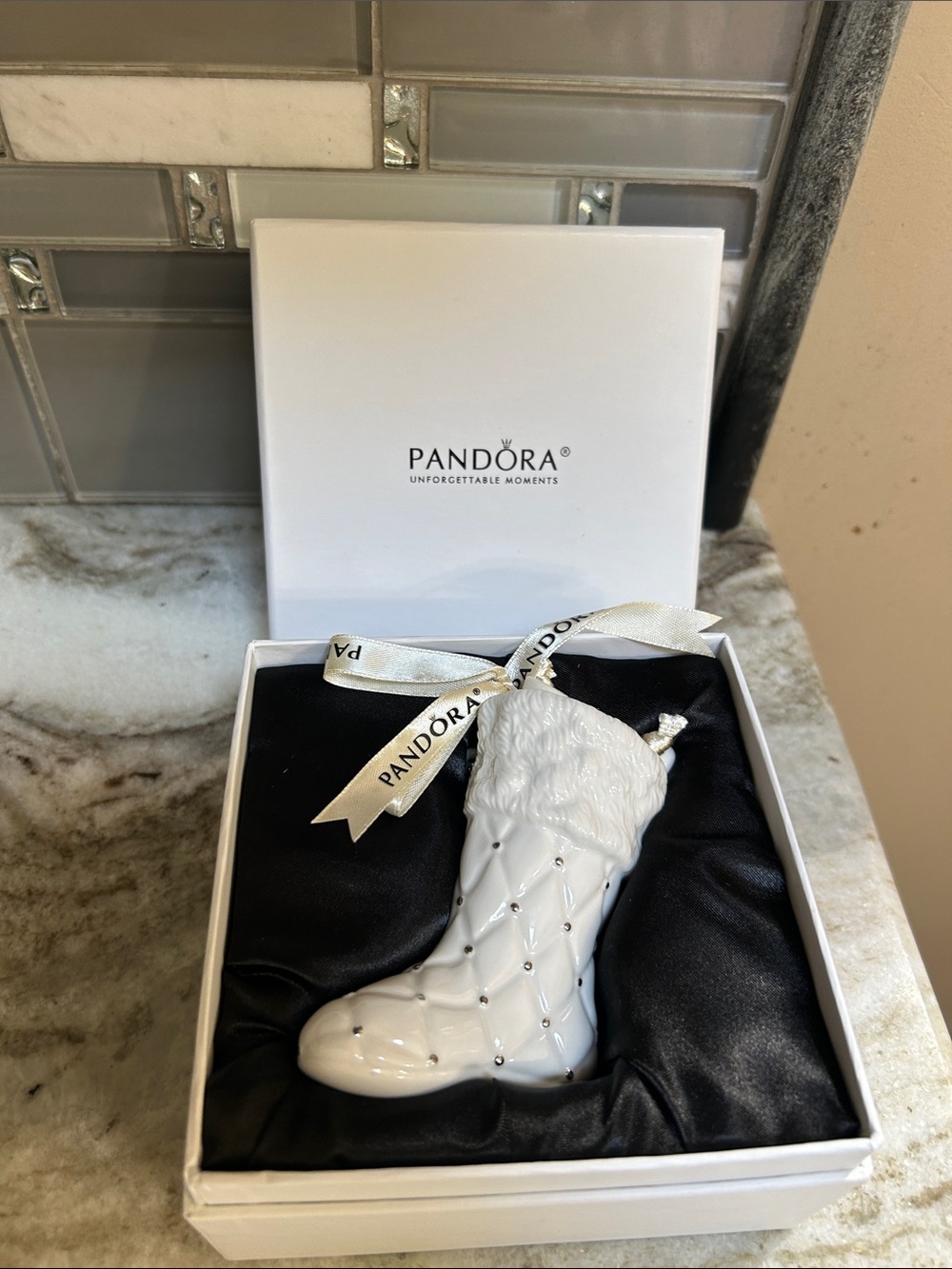 PANDORA 2012 Boot Stocking Christmas Tree Ornament Limited Edition NEW BOX